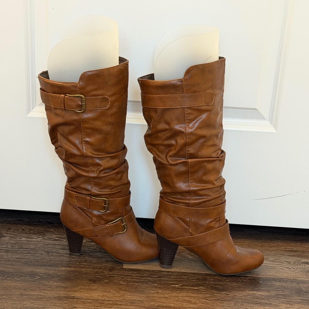 Steve Madden Knee-High Leather Boots - Picture 3 of 4